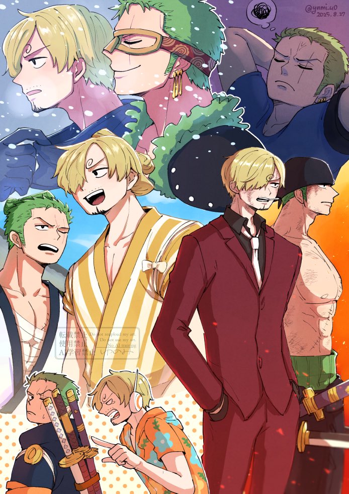 色々な装いの2人を描いてみたかっただけ