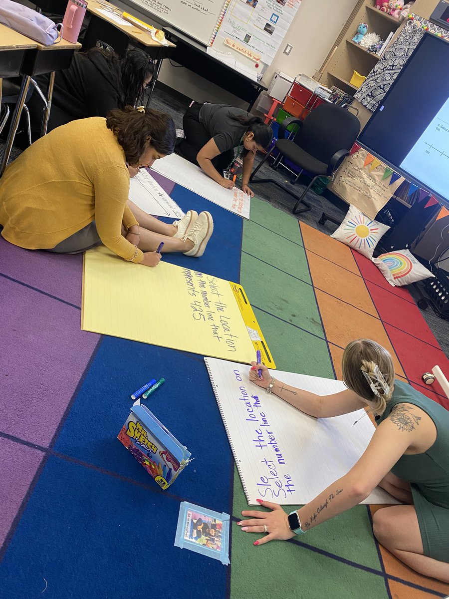 Second grade Math teachers are planning a 4 Corners activity to increase student engagement and discourse in the upcoming lessons! 🤩 <a href="/Horn_Dreams_Big/">Horn Elementary</a> <a href="/AliefMathK6/">Alief Math K-6</a> <a href="/AliefISD/">Alief ISD</a> #WeAreAlief