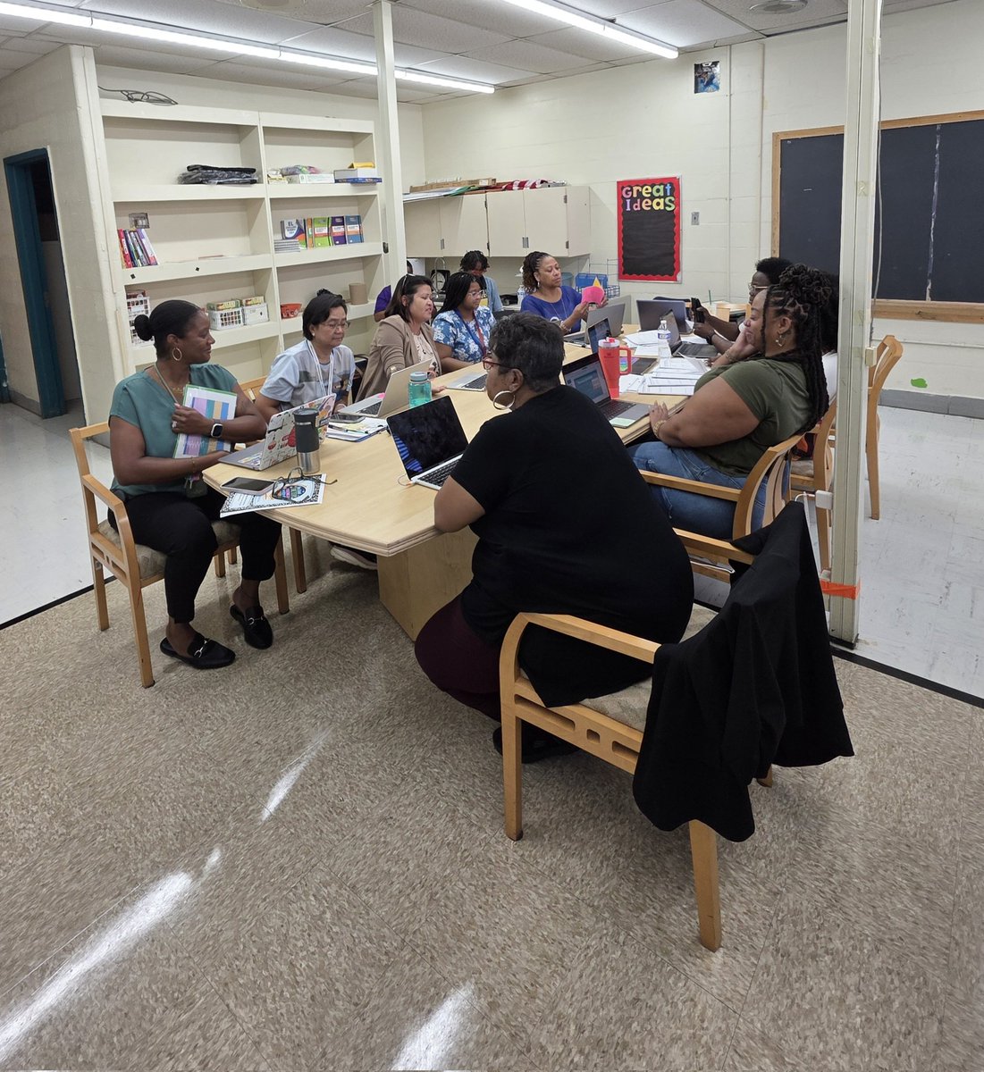 Teamwork in action on Day 2 <a href="/JamesRyderRand1/">James Ryder Randall Elementary</a>! 💪 Reviewing ELD strategies &amp; IEP snapshots to start the year strong. #RandallRising #RandallReimagined