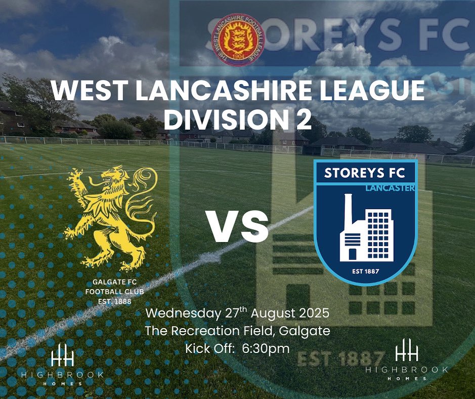 Storeys of Lancaster FC (@storeysfc) on Twitter photo Itโs Derby Day!!!! ๐๐ตโฝ๏ธ
Tonight we take the short trip down the A6 to face our friends & local rivals <a href="/Galgatefc/">Galgate FC</a> in a <a href="/westlancsleague/">West Lancashire League</a> Div 2 fixture
The Blues looking to make it 7 wins from 8 ๐๐ผ
As always your travelling support would be greatly appreciated! ๐๐ผ
#UTS ๐๐ผ๐ตโฝ๏ธ Itโs Derby Day!!!! ๐๐ตโฝ๏ธ
Tonight we take the short trip down the A6 to face our friends & local rivals <a href="/Galgatefc/">Galgate FC</a> in a <a href="/westlancsleague/">West Lancashire League</a> Div 2 fixture
The Blues looking to make it 7 wins from 8 ๐๐ผ
As always your travelling support would be greatly appreciated! ๐๐ผ
#UTS ๐๐ผ๐ตโฝ๏ธ