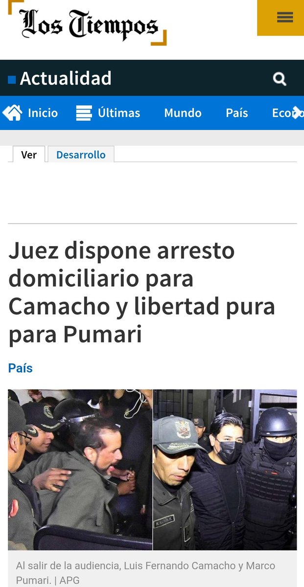 La misma justicia que nos persigue y mantiene privados de libertad a mis hermanos y hermanas, la misma justicia que socapa la corrupción de Luis Arce, la misma justicia que proscribió a las grandes mayorías, hoy libera a los responsables del Golpe de Estado que derivó en la