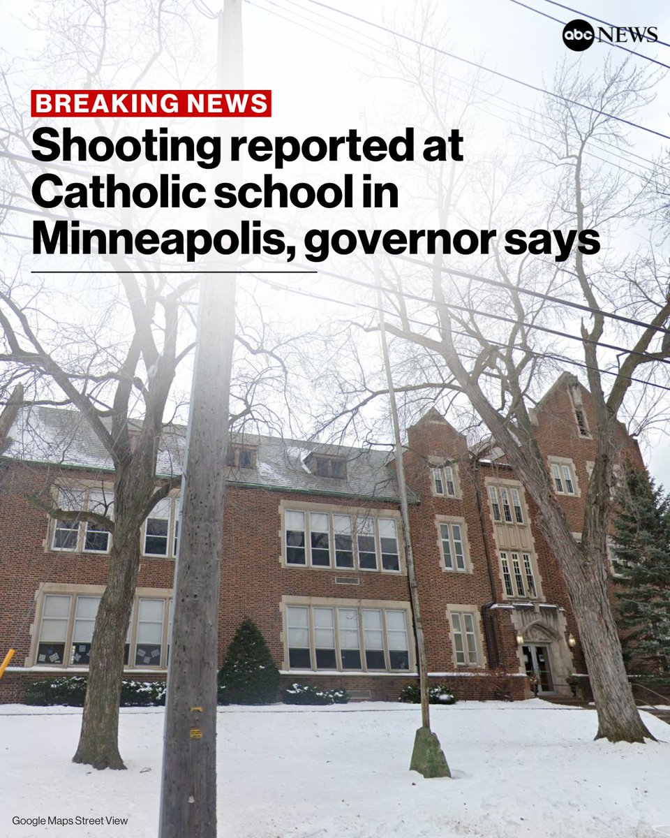 BREAKING: A shooting has been reported at Annunciation Catholic School in Minneapolis, according to Minnesota Gov. Tim Walz. abcnews.link/5m7aT6Y