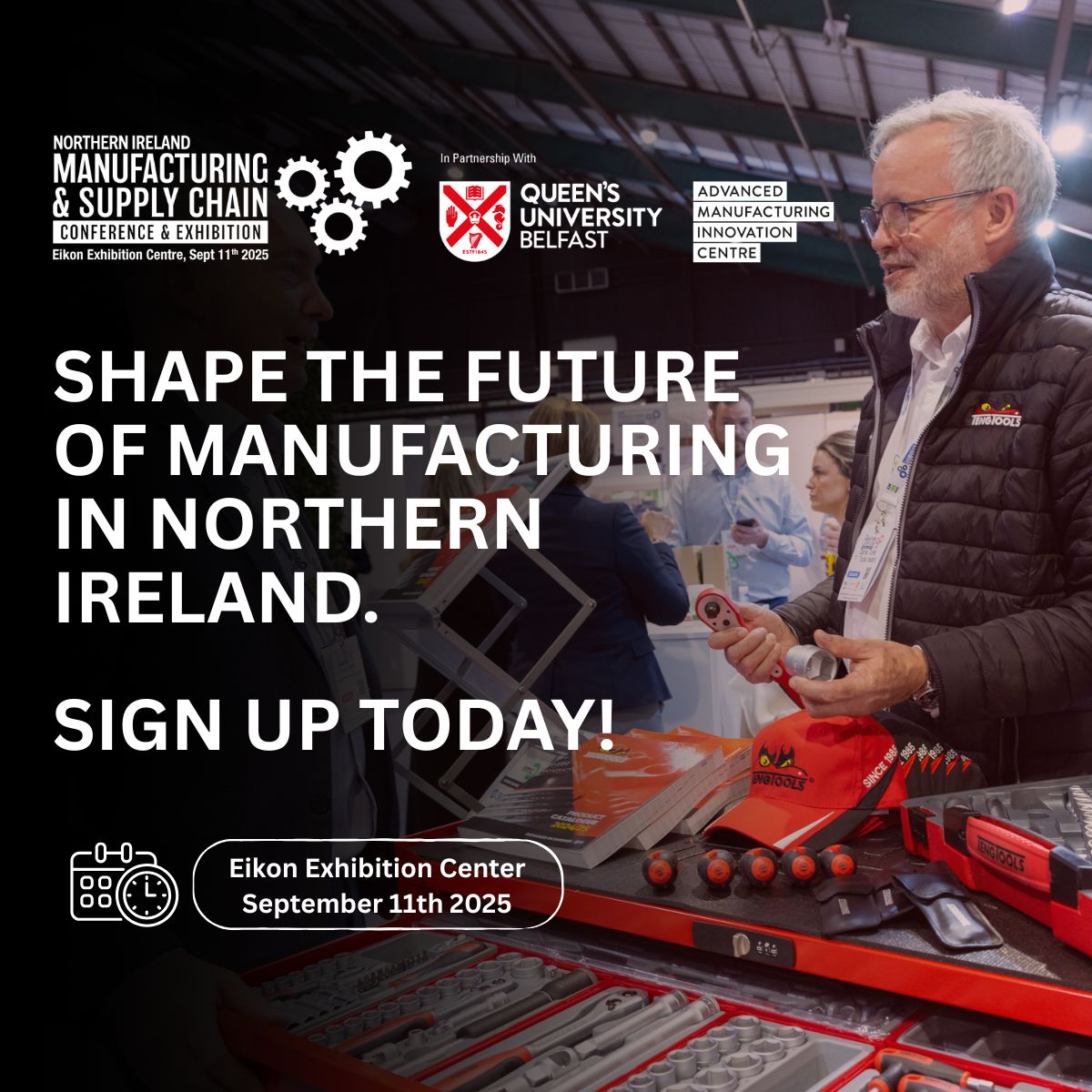 Northern Ireland manufacturing faces big challenges: high energy costs, labor shortages, productivity pressure &amp; decarbonization goals. 

Join Us at #NIMSC!

📍 Eikon, Lisburn | 📅 Sept 11 | 🎟️ Free tickets: ow.ly/lY6A50WxVaS