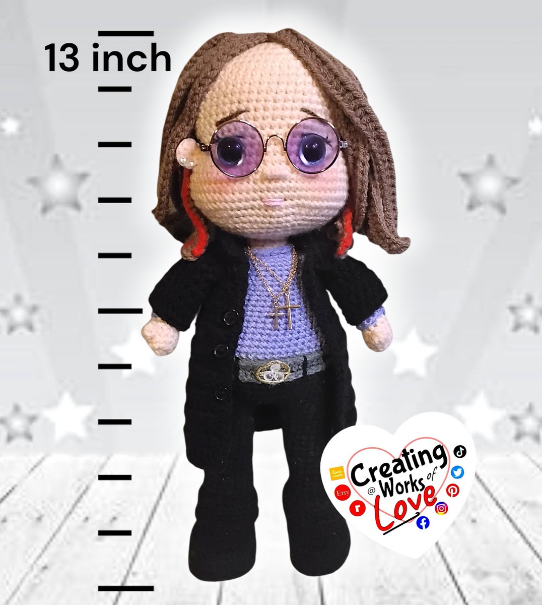 JenniferMacEwe1's tweet image. Crochet ozzy inspired doll #creatingworksoflove #crochet #crochetamigurumi #crochetdoll #gift