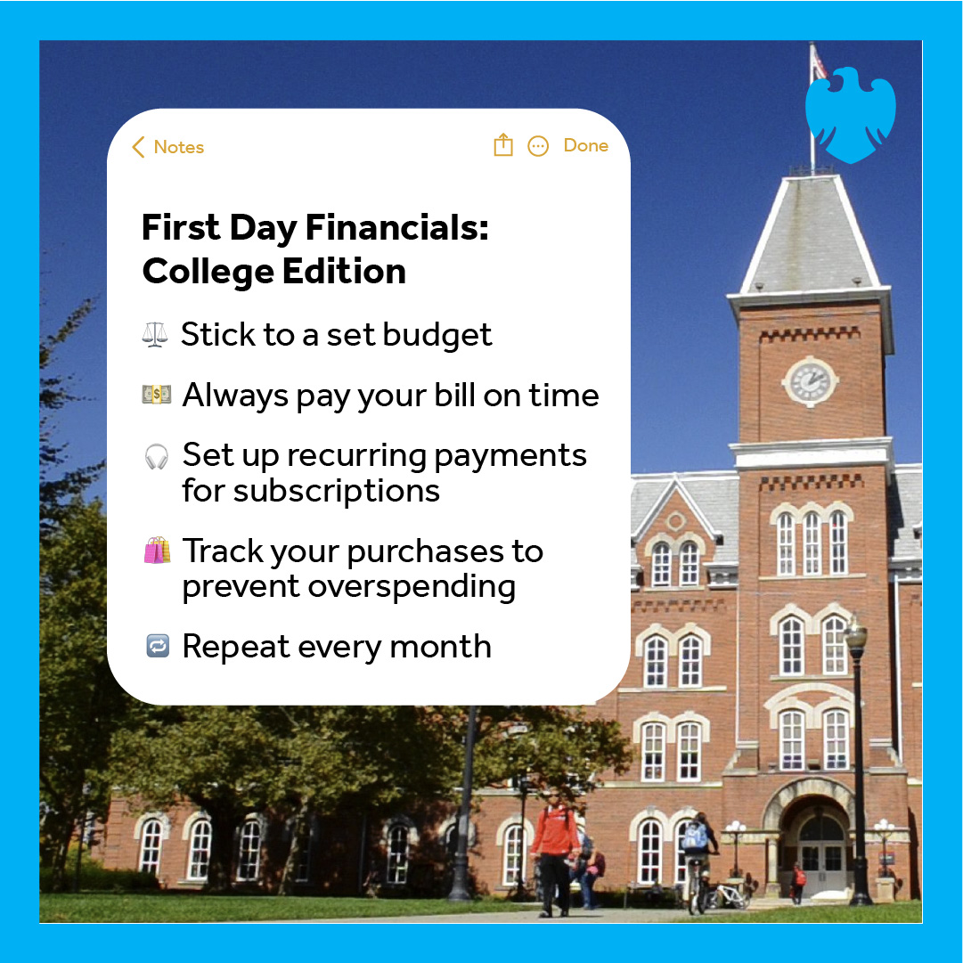 Your first year of college and your first credit card. While we can’t help with your roommate’s snoring, we can give you tips to help you on your financial journey. To learn more about managing credit, visit our Barclays Money Basics site: moneybasics.barclaycardus.com