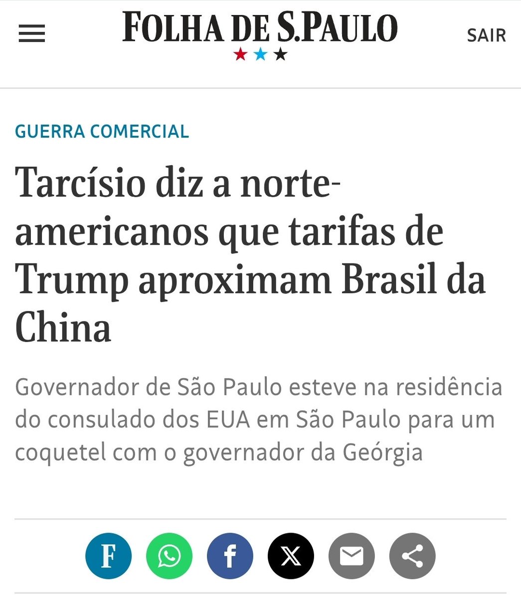 "Tarcísio é o nome da centro-direita" uma ova, Folha. É o nome do mesmo consórcio que fabricou Bolsonaro como presidenciável a partir de 2014; e com os mesmos métodos e objetivos: infiltração e porta-giratória. Eis que, de repente, todo mundo faz questão de esquecer de onde veio,