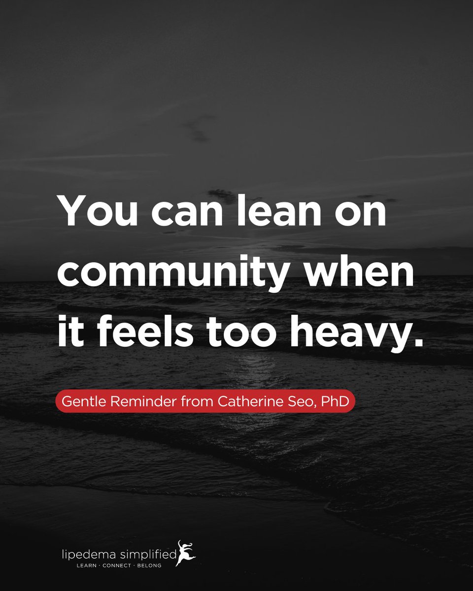 Some weeks remind us how much our bodies carry. Healing isn’t something we do alone. Listen to your body, lean on community, and celebrate small steps. You belong here.
 – Catherine Seo, PhD &amp; Lipedema Simplified xoxo  

#lipedemasimplified #lipedemacommunity