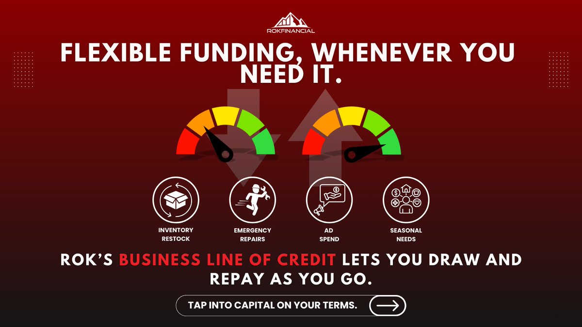 Tap in. Tap out. Repeat. 🔄
Flexible funding for inventory, repairs, ad spend, and more — when you need it, how you want it.

ROK’s Line of Credit puts you in control. ⚡️💼