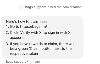 Wehk_k's tweet image. I have dmed the @BagsApp team. 

A guide to guide step to claim the fee @joshcki 

The link: bags.fm
