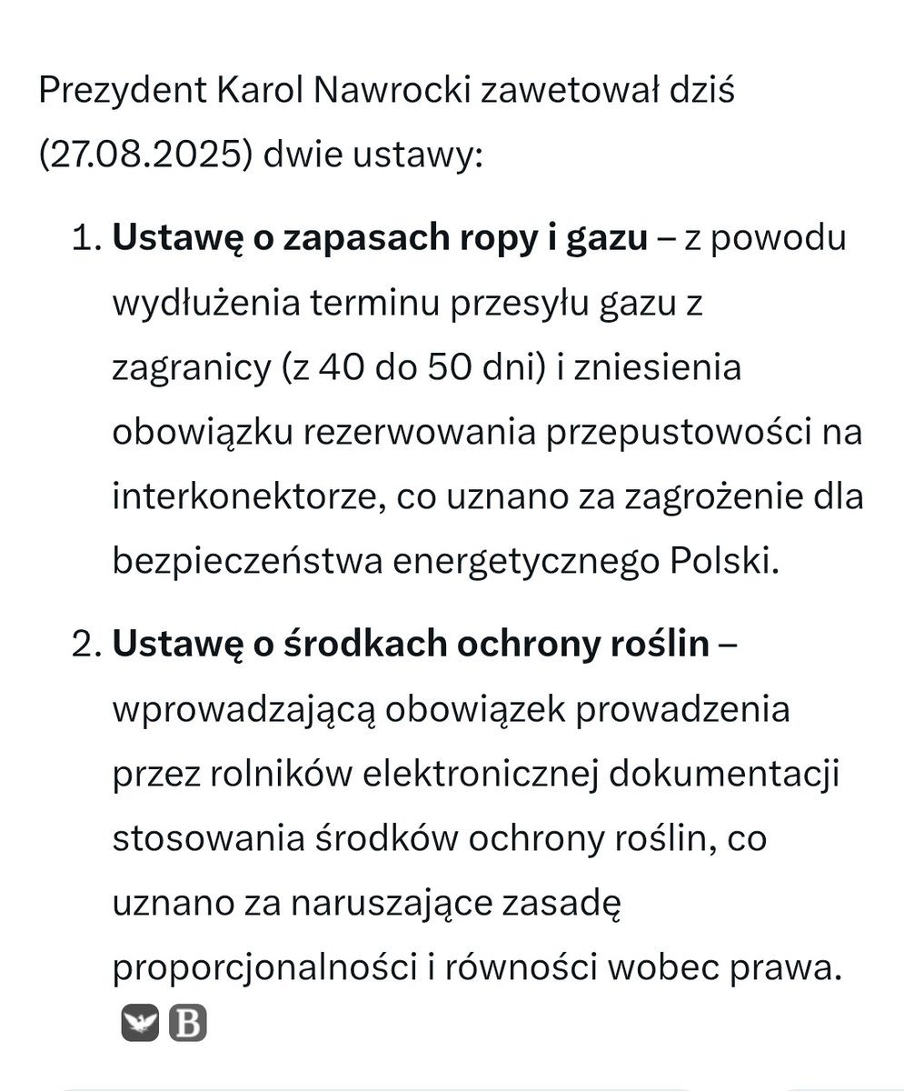 <a href="/chrzanikx/">chrzanik</a> Dla jasności czego dotyczy weto 🙃