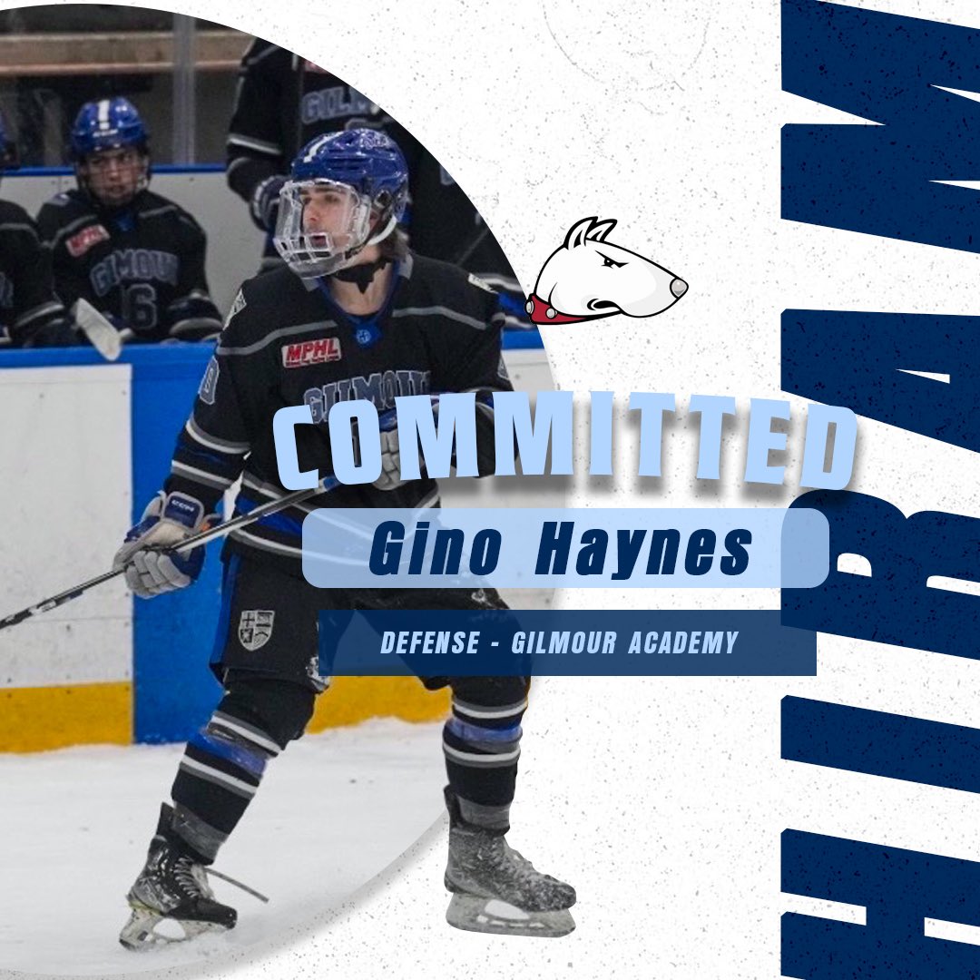 We are excited to welcome defenseman Gino Haynes from <a href="/GilmourAcademy/">Gilmour Academy</a> to the team 🐾🦴