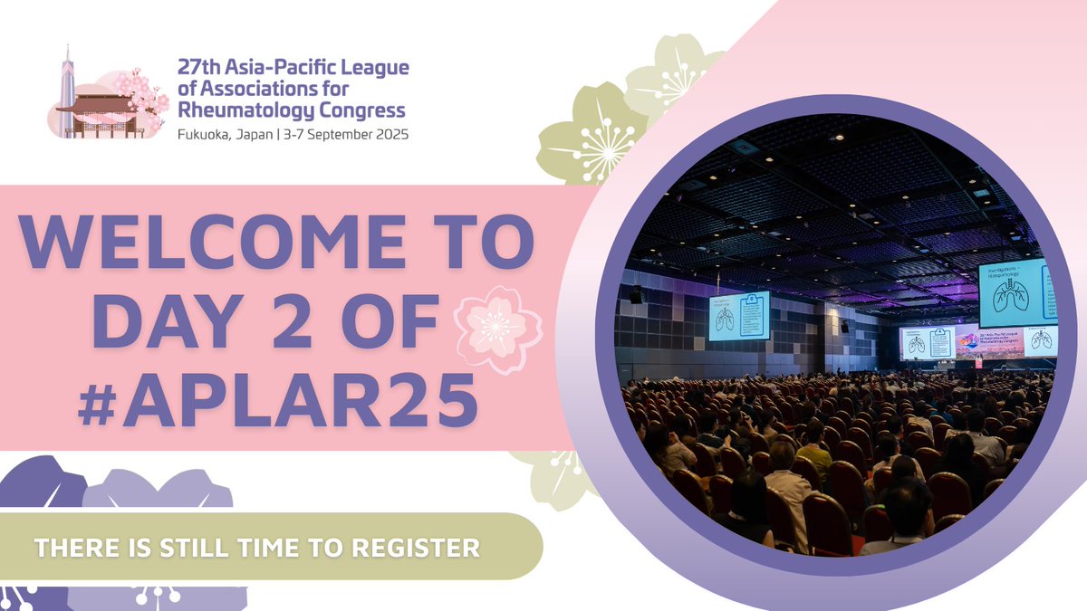 APLAR_org's tweet photo. Welcome to Day 2 of the biggest #APLARCongress ever! We begin the morning with our Industry Breakfast Symposia, running from 08:30-09:15. Gain early insights into new treatment strategies, data from ongoing research, and technologies designed to support better patient outcomes. https://t.co/unk0XXwcNN