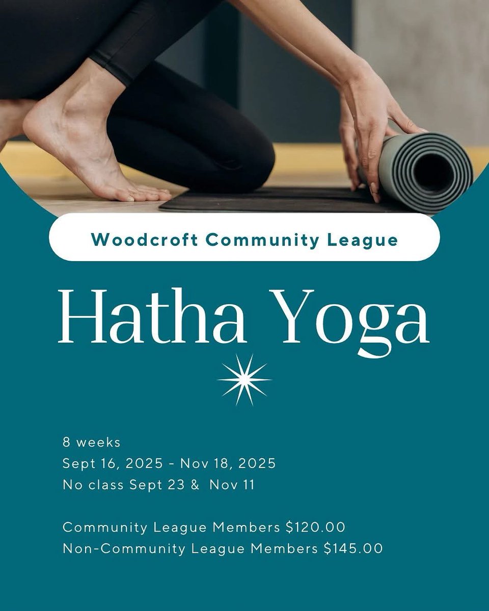 🧘‍♀️ Hatha Yoga at Woodcroft is back this fall!

🗓️ Sept 16–Nov 18 (Tuesdays, 7–8PM)
📍 Woodcroft Community Hall
💰 \$120 WCL | \$145 non-members
🎟️ Register by Sept 8 – spots limited!

forms.gle/xXaQVfwRC5usGe…