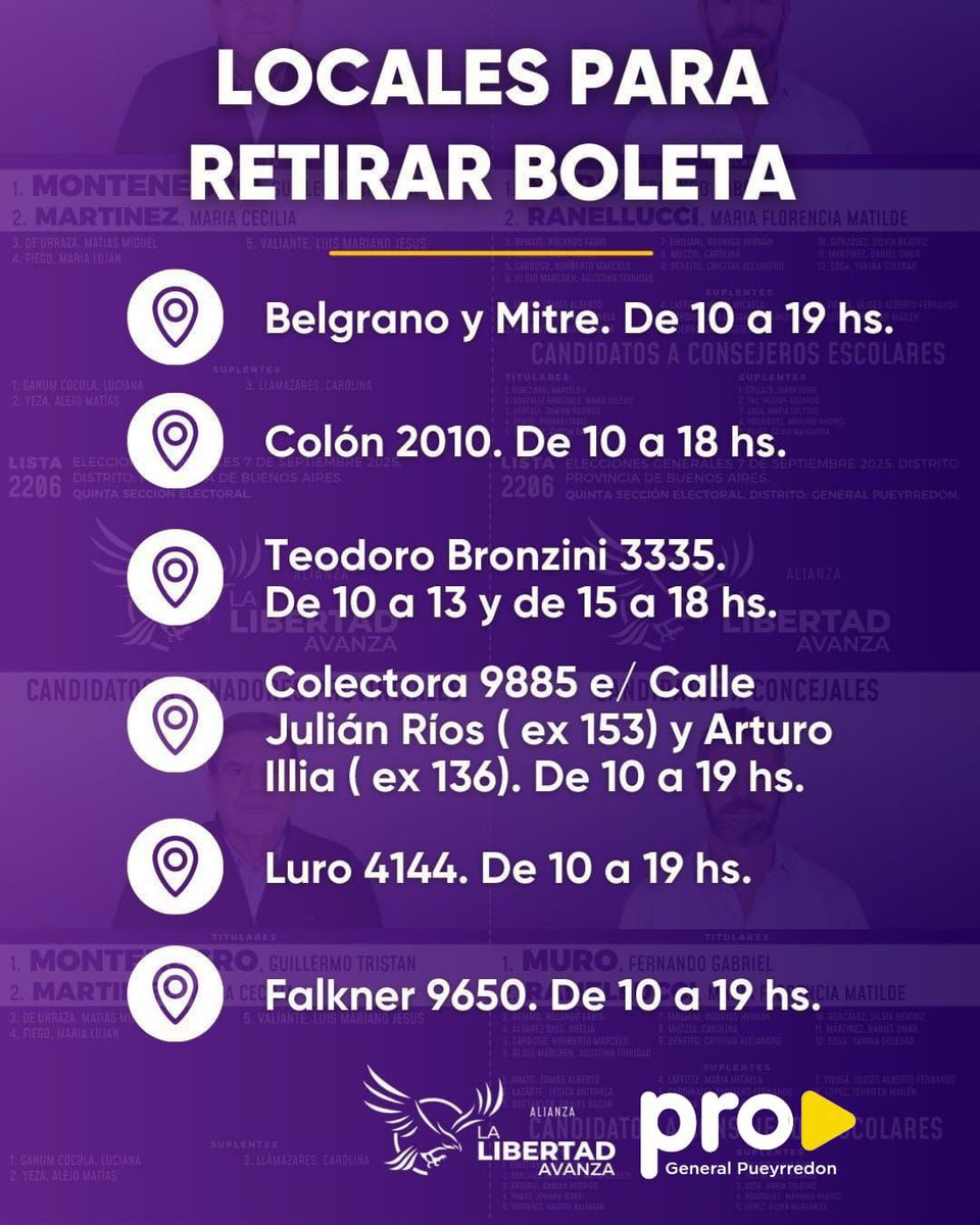 Ya podemes retirar boletas en cualquiera de nuestros locales 👇

#KirchnerismoNuncaMás