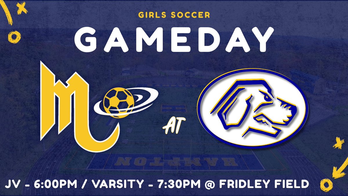 Mars Girls Soccer (@marsgirlssoccer) on Twitter photo ๐๐๐พ๐๐๐๐ ๐๐๐๐๐ฟ๐๐๐ ๐ชโฝ๏ธ
Mars Girls Soccer hits the road tonight to face the Hampton Talbots!
๐ JV โ 6:00 PM
๐ข Varsity โ 7:30 PM
๐ Fridley Field (Hampton)
Letโs pack the stands and bring the energyโGo Planets!
#MarsGirlsSoccer #WPIALSoccer ๐๐๐พ๐๐๐๐ ๐๐๐๐๐ฟ๐๐๐ ๐ชโฝ๏ธ
Mars Girls Soccer hits the road tonight to face the Hampton Talbots!
๐ JV โ 6:00 PM
๐ข Varsity โ 7:30 PM
๐ Fridley Field (Hampton)
Letโs pack the stands and bring the energyโGo Planets!
#MarsGirlsSoccer #WPIALSoccer