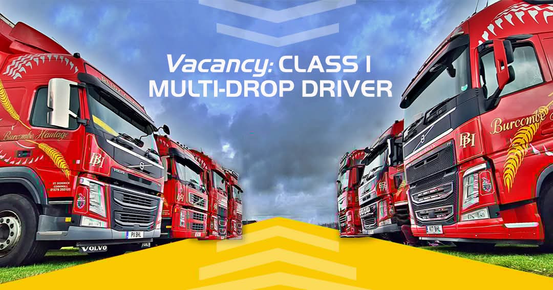Burcombe Haulage are looking for an enthusiastic and hard working Class 1 multi-drop driver to join our team, operating from Saltash.
For more details: burcombehaulage.co.uk/careers