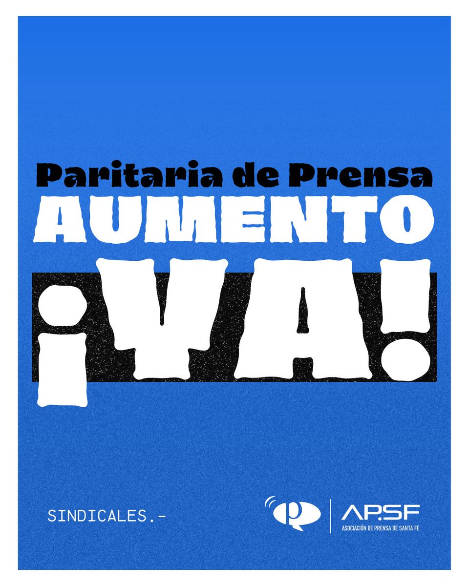 🤯Irrisoria propuesta empresaria
❌0% para agosto, 0% setiembre y recién un 3% para dentro de tres meses con octubre.
✖️Se trata de una rebaja de salarios que agrava aún más el poder adquisitivo de los trabajadores y trabajadoras de Prensa
🔽