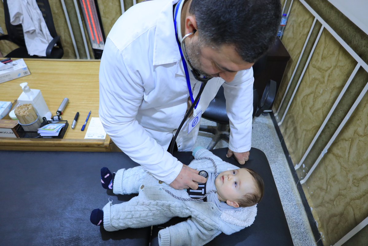 WHO Syria (@whosyria) on Twitter photo 4-month-old Walid struggled to breathe. Thanks to care at Kurin Health Centre in Idlib, he recovered quickly.
With <a href="/UNCERF/">CERF - The UN's emergency fund</a> support, <a href="/WHO/">World Health Organization (WHO)</a> and <a href="/SAMS_Arabic/">الجمعية الطبية السورية الأمريكية| سامز</a> provide pediatric care to 50+ children daily – easing the burden on families in rural Syria.
🔗 bit.ly/3HW70Np 4-month-old Walid struggled to breathe. Thanks to care at Kurin Health Centre in Idlib, he recovered quickly.
With <a href="/UNCERF/">CERF - The UN's emergency fund</a> support, <a href="/WHO/">World Health Organization (WHO)</a> and <a href="/SAMS_Arabic/">الجمعية الطبية السورية الأمريكية| سامز</a> provide pediatric care to 50+ children daily – easing the burden on families in rural Syria.
🔗 bit.ly/3HW70Np