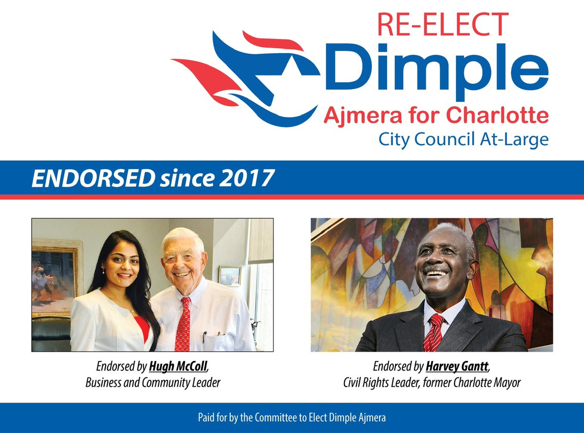 I’m honored to once again have the support of two incredible leaders who have shaped Charlotte’s future — Hugh McColl and Harvey Gantt.

They’ve stood with me since 2017 because they know I’ll continue to fight for a safer, stronger, and more resilient Charlotte. 

#CLT #CLTcc