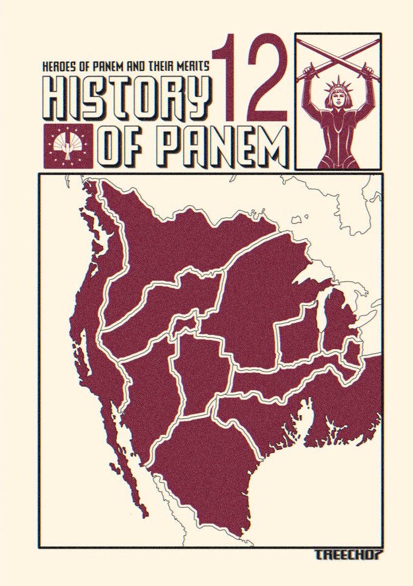 Not my usual posting but i remade the history of panem map book! 🥀