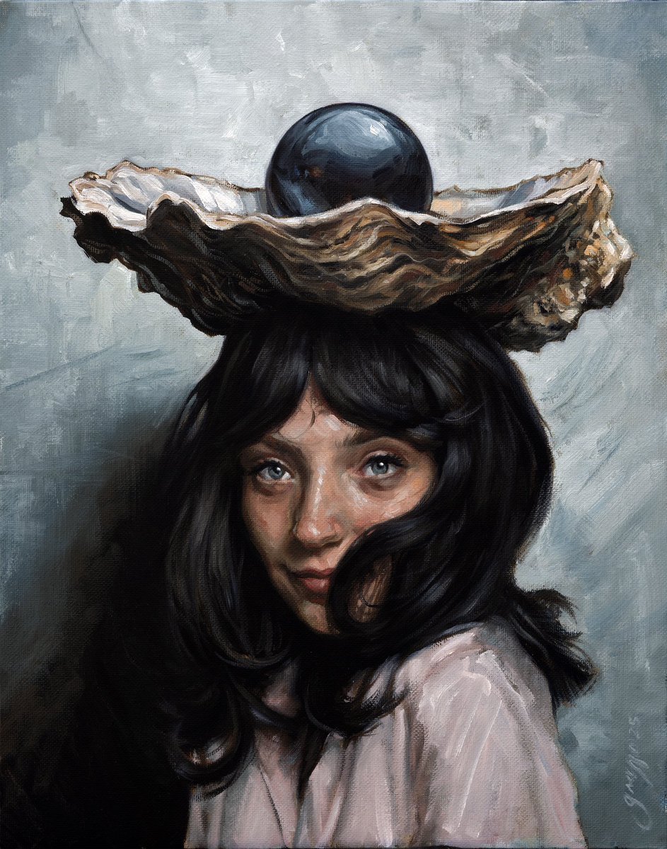 “Girl with the Pearl” ⚫️
#oilpainting