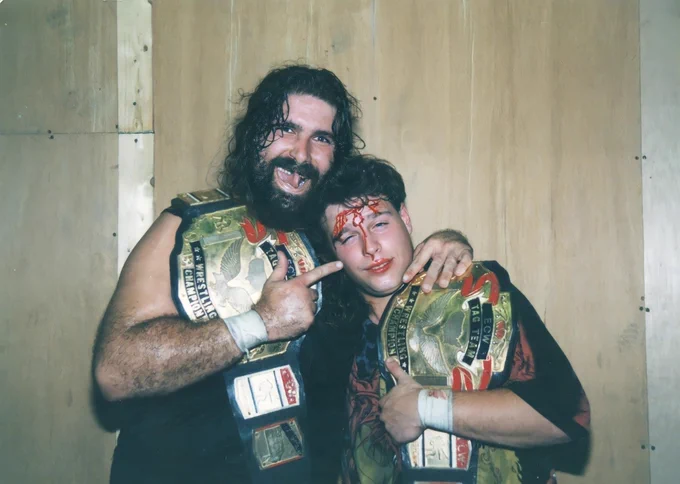 8/27/1994 Cactus Jack & Mikey Whipwreck defeated Public Enemy to become the  new ECW World Tag Team Champions from the ECW Arena in Philadelphia,  Pennsylvania. #ECW #CactusJack #MickFoley #MikeyWhipwreck #PublicEnemy  #JohnnyGrunge #RoccoRock #
