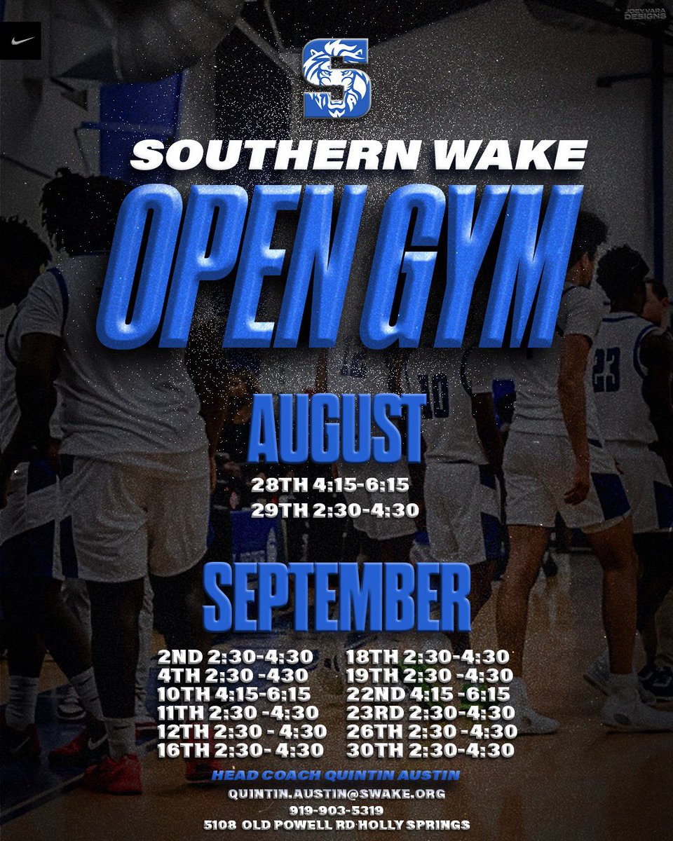 Southern Wake Academy Basketball (@swa_mbb) on Twitter photo 2025 Open Gym Schedule 
5108 has talent for ALL levels! Coaches, scouts and influencers, come check us out!
Please call/text/email for any additional questions!
#WeAreOne💙 2025 Open Gym Schedule 
5108 has talent for ALL levels! Coaches, scouts and influencers, come check us out!
Please call/text/email for any additional questions!
#WeAreOne💙