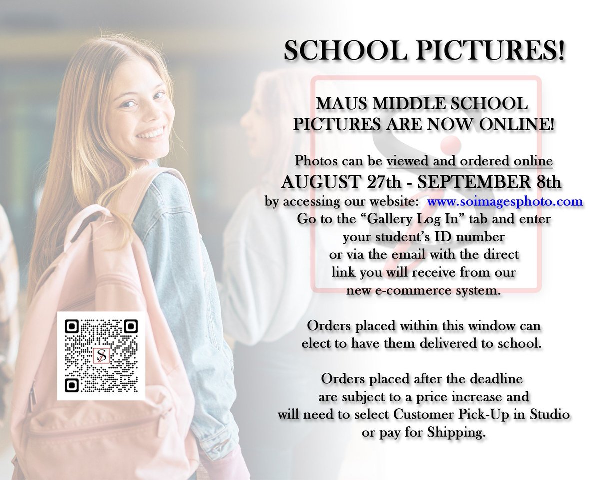 Maus Middle School (@mausms) on Twitter photo Order your school photos now!!! Deadline to order is September 8th!! Order your school photos now!!! Deadline to order is September 8th!!
