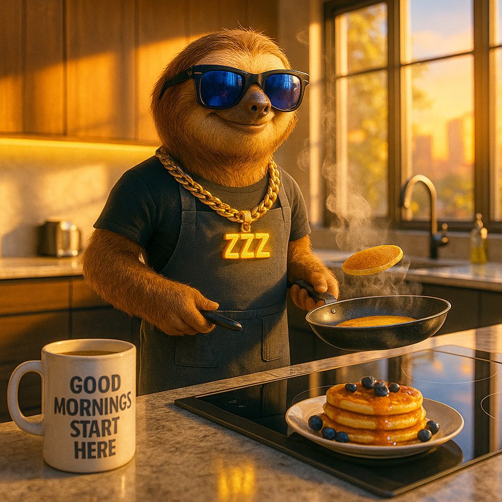 Slow mornings, golden pancakes, and patience on the stove of life, because good things always take time.  #HOLD”