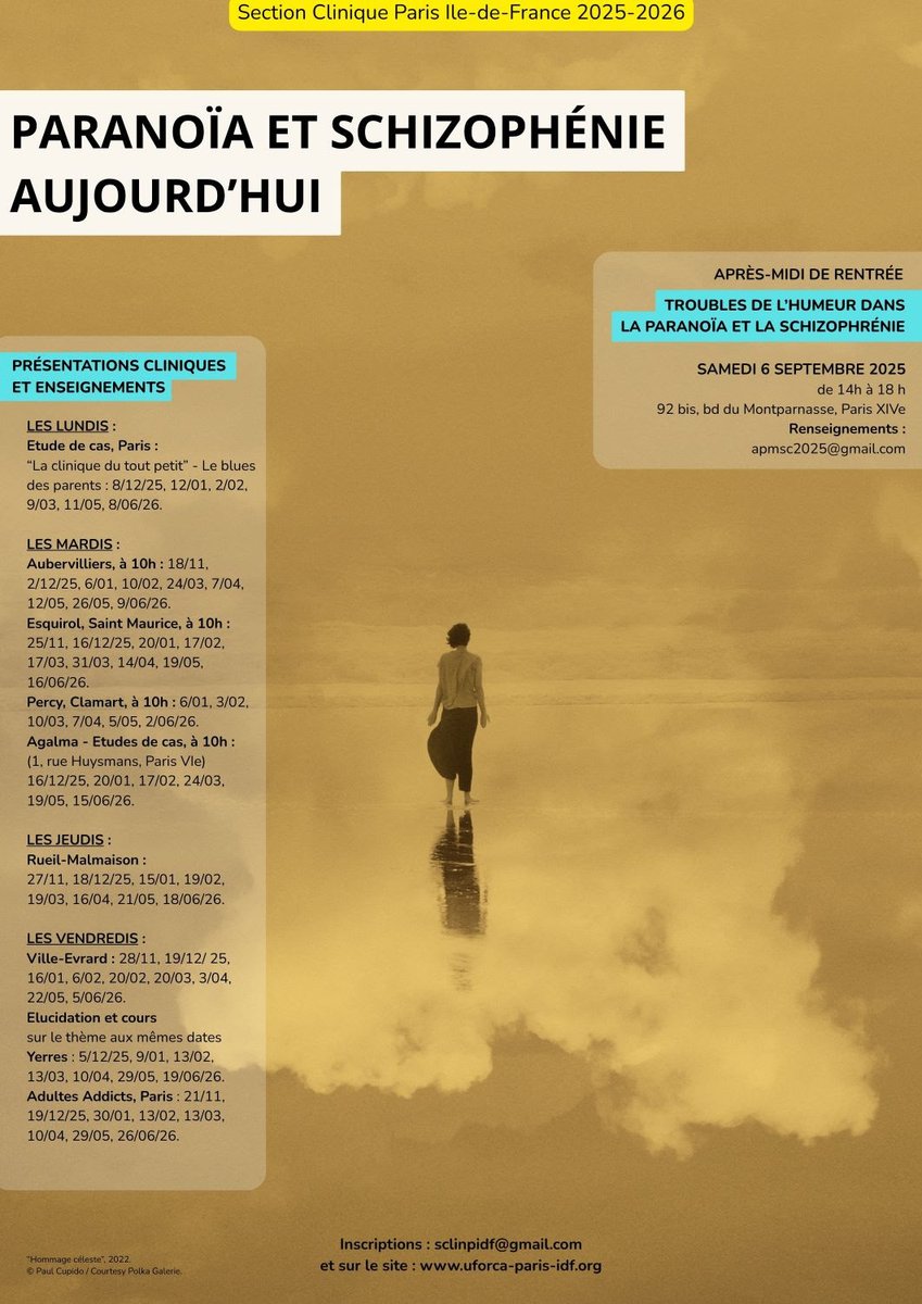 📢Après-midi de la Section Clinique 
Paris Île-de-France
📅6 septembre 2025
I