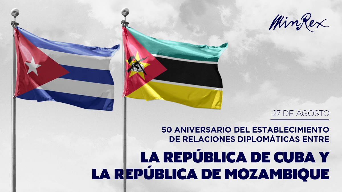 Celebramos hoy, junto a la República de #Mozambique 🇲🇿, 50 años del establecimiento de relaciones diplomáticas.  

🤝| Ambas naciones están unidas por vínculos históricos de amistad y de colaboración bilateral, los cuales aspiramos a seguir desarrollando y ampliando.