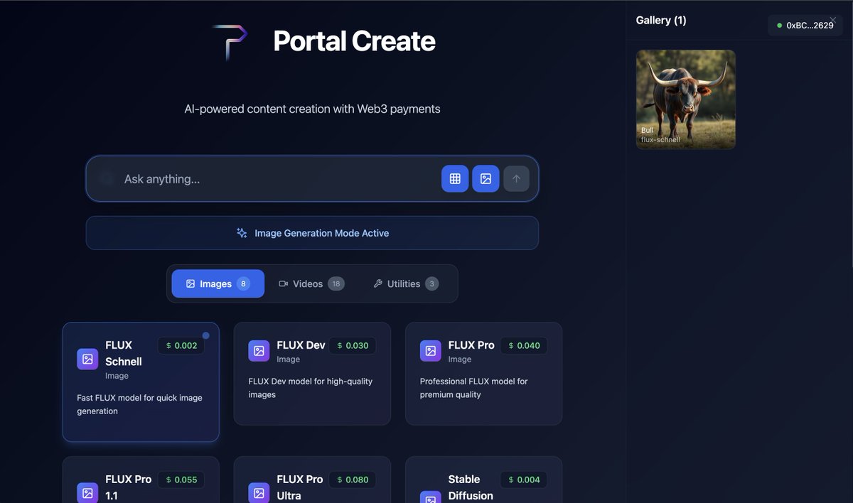 PortalFnd's tweet image. Pay as you go. With x402 by @CoinbaseDev, Portal unlocks multiple generation tools with no subs, no friction, just usage. 

#x402 #veo3 #ETH #Portal #portalfnd