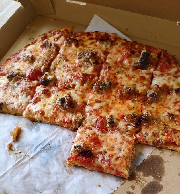 Thin Crust Sausage Pizza
