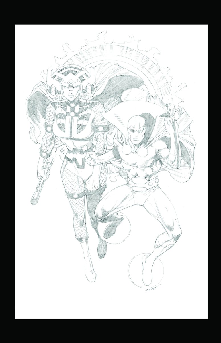 A fun Mister Miracle and Big Barda commission! Loving the New Gods book, if you haven't seen it, check it out! My commission list is open catskillcomics.com