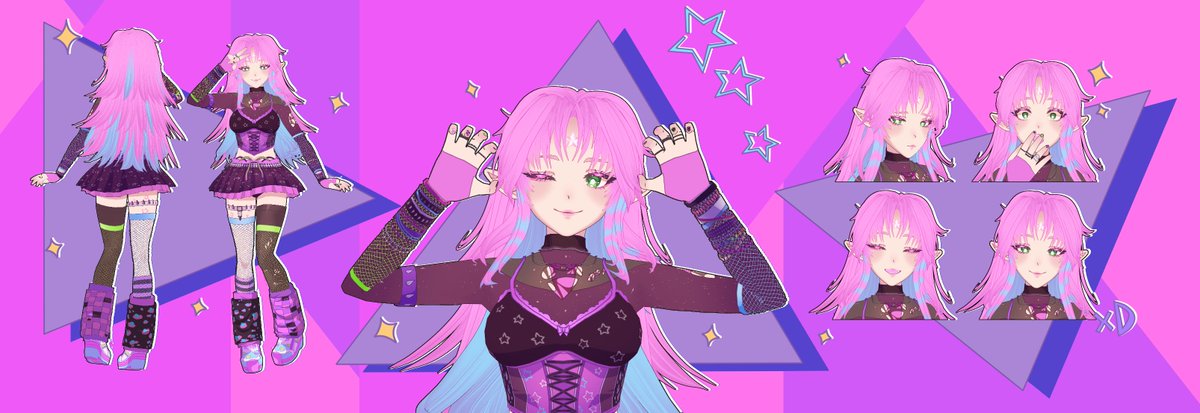 Vroid Commission for <a href="/AmaltheaLIVE/">✧ 𝓐𝓜𝓐𝓛𝓣𝓗𝓔𝓐 ✧</a>  💜💜
Her character had a looot of lil details on their outfit 

#VRoid #VRoidhub #VroidStudio #AnimeArt #animeartist #ArtistOnTwitter #commissionsopen 

vgen.co/AcidicDoll