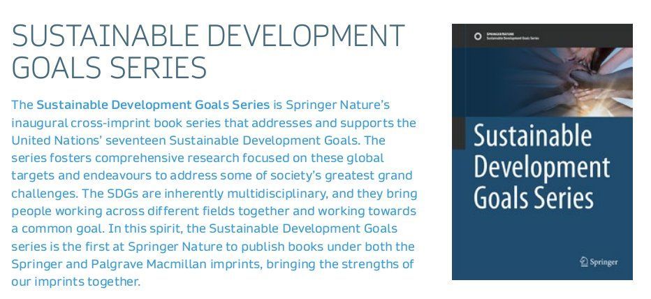 CleliaPetracca's tweet photo. How can research make a meaningful contribution towards the Sustainable Development Goals? Read this new blog on the #SDG book series and the impact of #OpenAccessBooks, by Rachael Ballard and Zachary Romano ➡️ https://t.co/49icewJhqD
@Palgrave @SpringerNature https://t.co/kgnwxSLtpP