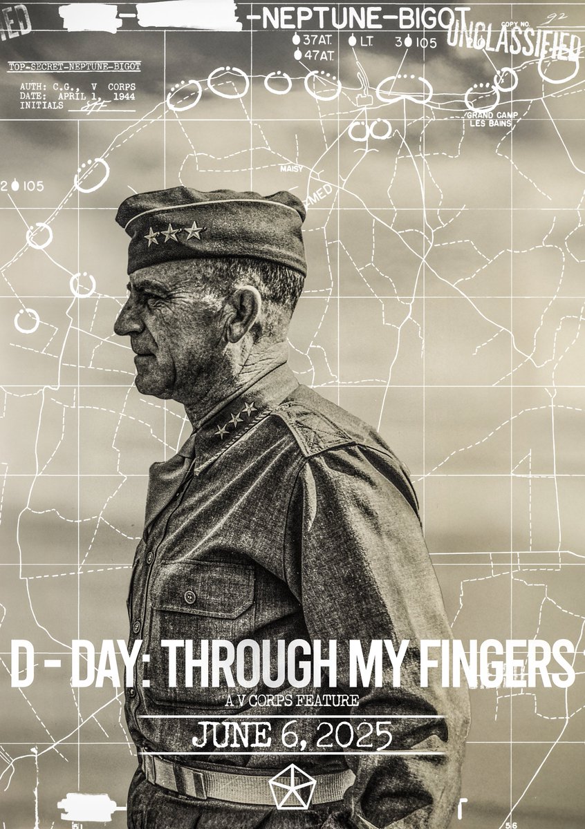 jameshenderso99's tweet photo. Join us on June 6, 2025, for "D-Day: Through My Fingers," a V Corps feature. Experience the historic day through the eyes of Staff Sgt. Jake Larson, with insights from Lt. Gen. Charles Costanza and commentary from USAREUR-AF Command Historian Michael Clauss. @USArmyEURAF #VCorps https://t.co/yxl8zP3CEo