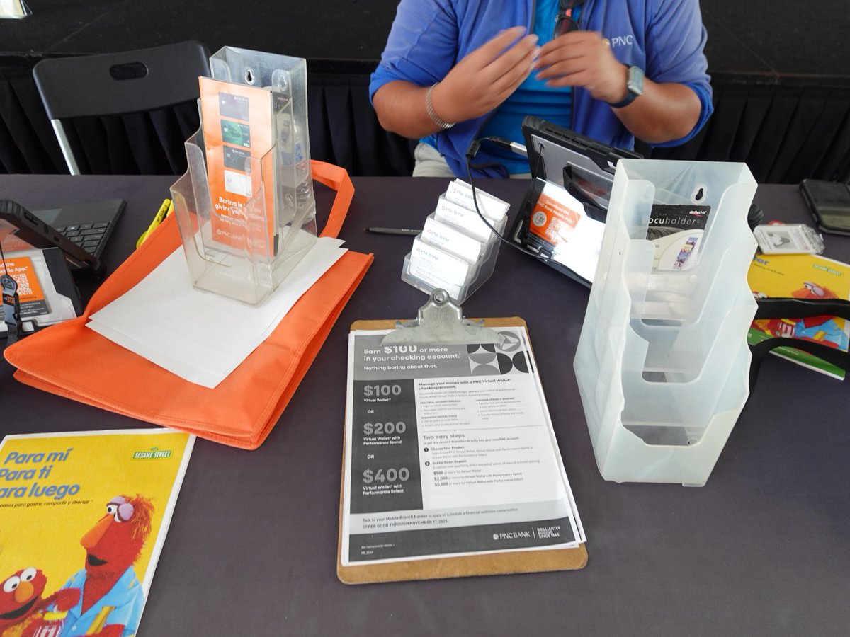 Grateful for partners like <a href="/PNCBank/">PNC Bank</a>! Their Bank on Wheels visited Chapman this week, helping our clients open accounts, print debit cards, access an ATM &amp; receive 1:1 consultations and workshops. Thank you for empowering our community. 🧡