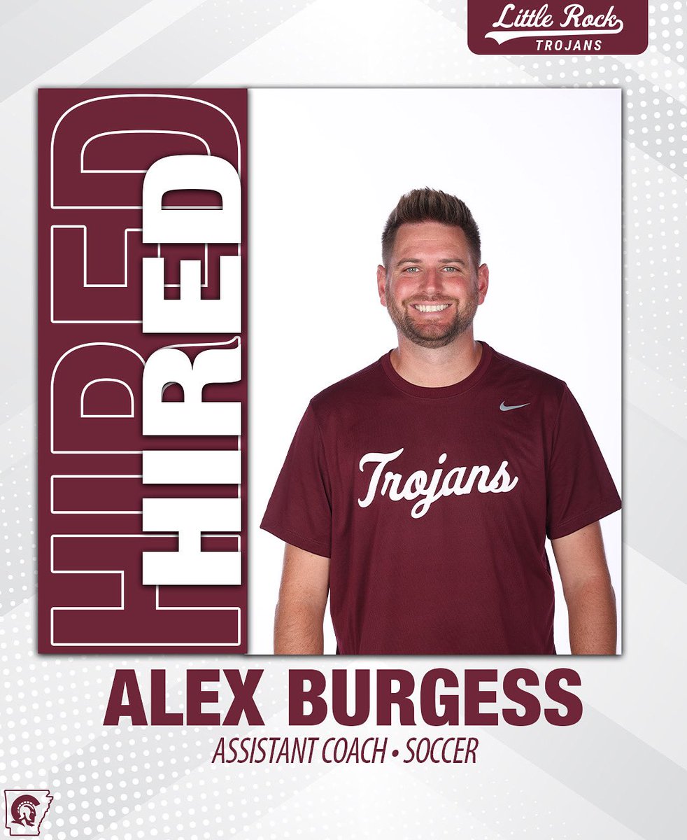 LittleRockSoc's tweet image. Welcome to the Rock, Coach Alex Burgess ⚔️

“I am excited for the opportunity to coach at the collegiate level. I look forward to learning from Coach Kelly and working together to drive the growth and future success of Little Rock women’s soccer.” - Coach Burgess
