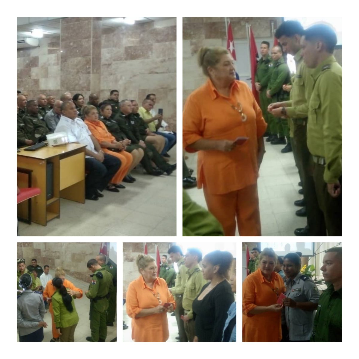 Los miembros de la vanguardia del <a href="/minint_cuba/">MININT_CUBA</a>  en #SanctiSpiritusEnMarcha festejan el aniversario 60 de la creación del <a href="/PartidoPCC/">Partido Comunista de Cuba</a>  en el Minint, reafirmando de manera firme el compromiso con la lealtad al pueblo y a la Revolución Cubana.
#DePieYCombatiendo
<a href="/DiazCanelB/">Miguel Díaz-Canel Bermúdez</a>  🇨🇺