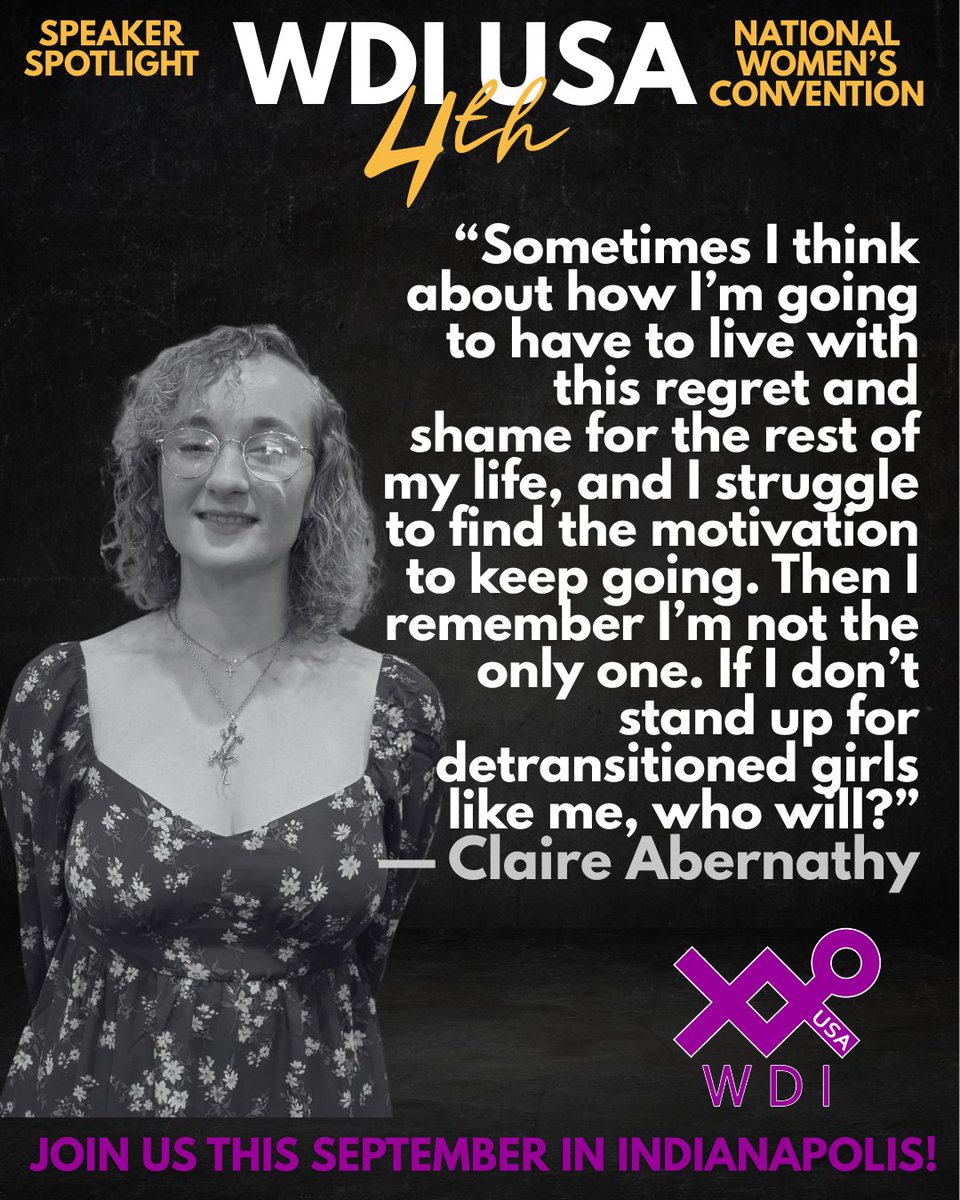 Will you join Claire in growing the women's liberation movement?

Don't miss our fourth annual national convention, #growingtheWLM, held September 19-21 in Indy.

For more details, including the schedule, click the link below.