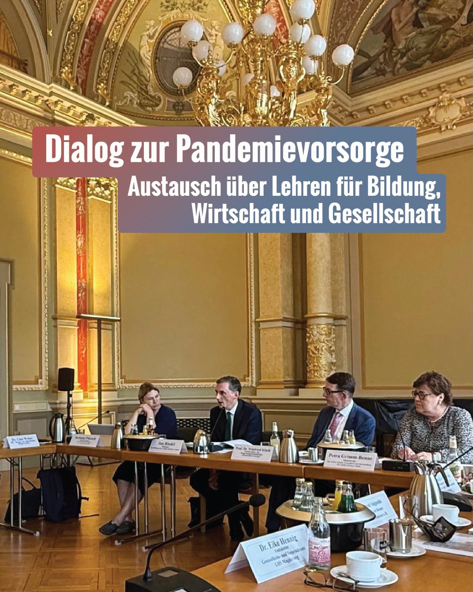 Gestern bei der Dialogveranstaltung der Regierungskommission Pandemievorsorge: Minister <a href="/janriedelhalle/">Jan Riedel</a>  im Austausch über Lehren aus der Pandemie für #Bildung, #Wirtschaft und #Gesellschaft.