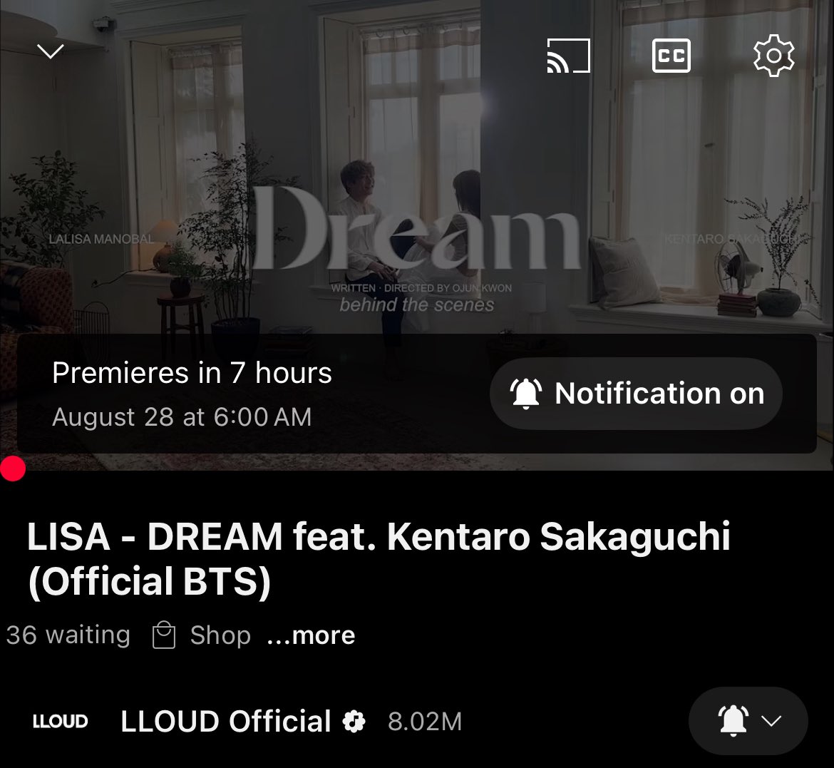 ทุกคนไปกดกระดิ่งรอกันค่า Dream Behind the scenes ปล่อยลิงค์พรีเมียร์มารอแล้ว!!!
#LISA #LISAxDREAM 

youtu.be/BMWRXwLLxpw?si…