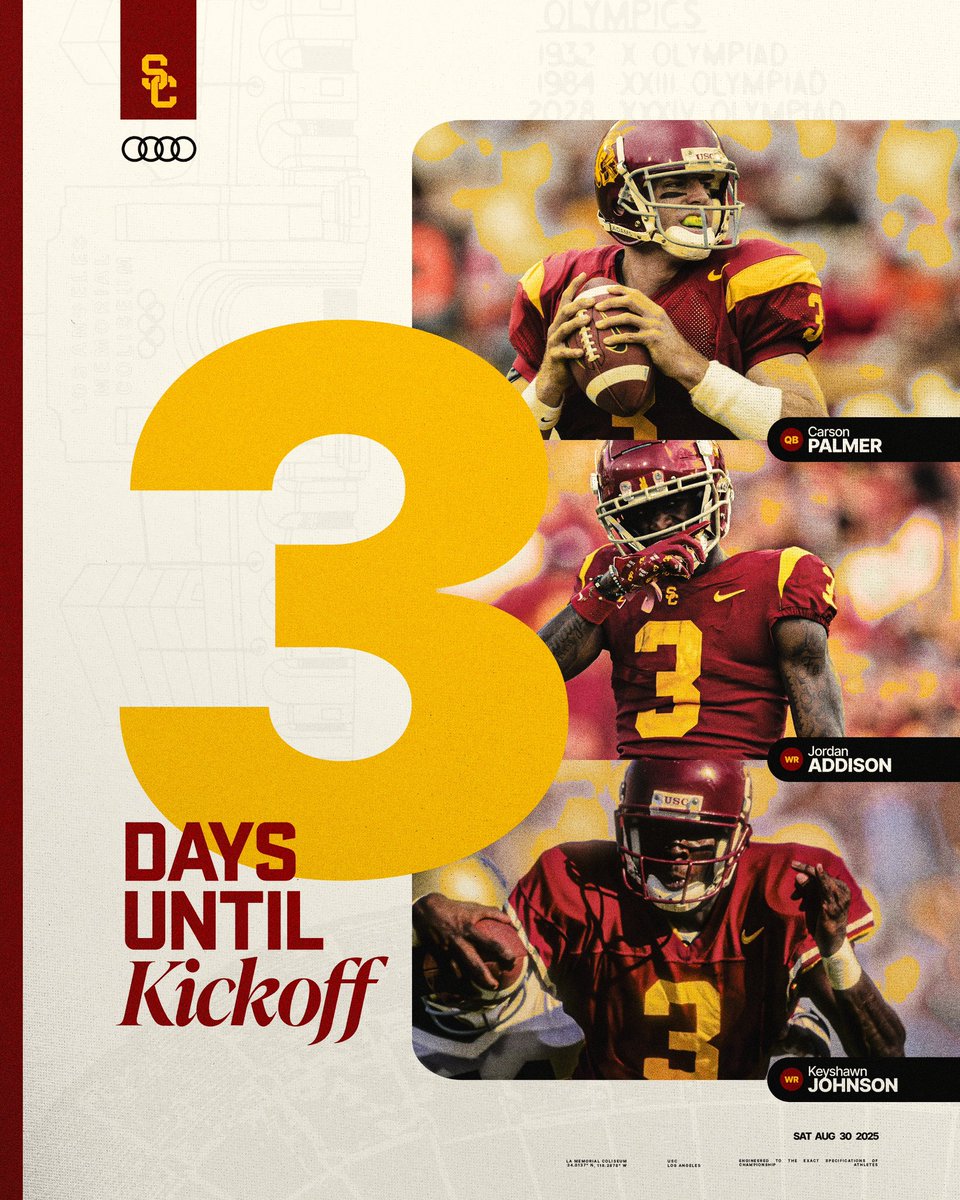 uscfb's tweet photo. three days out ‼️🏟️ https://t.co/RaJPDOGEI7