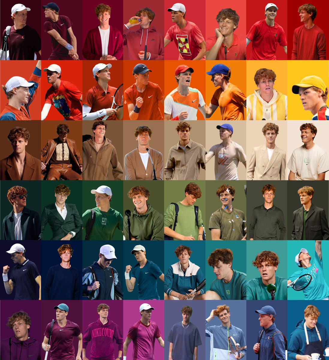 Aspettando gli #USOpen ho fatto questa silly little thing:

✨️Jannik Sinner in PALETTE✨️

Il kit di ieri è stato l'ultimo benvenuto nei colori 🍁🍂Warm Autumn🍂🍁 di Jannik, la ciliegina sulla torta🙂‍↕

Serve a qualcosa? no.
È stato divertente? Molto.

ENJOY IT!🦊