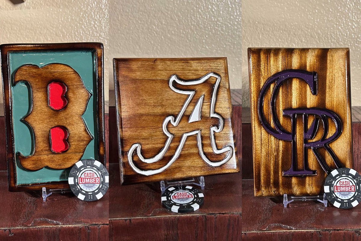 Cash (@1cash28) on Twitter photo Handcrafted wood art desk pieces available. $55 each, 2 for $100 with US shipping included.
♻️Reposts appreciated.
<a href="/84baseballcards/">84Cards • Daily Team B/S/T</a>
<a href="/TheHobby247/">The Hobby 24/7</a>
<a href="/NickPerry8/">Nick Perry</a>
<a href="/sports_sell/">@SPORTS_SΞLL</a>
#TBBReposts Handcrafted wood art desk pieces available. $55 each, 2 for $100 with US shipping included.
♻️Reposts appreciated.
<a href="/84baseballcards/">84Cards • Daily Team B/S/T</a>
<a href="/TheHobby247/">The Hobby 24/7</a>
<a href="/NickPerry8/">Nick Perry</a>
<a href="/sports_sell/">@SPORTS_SΞLL</a>
#TBBReposts