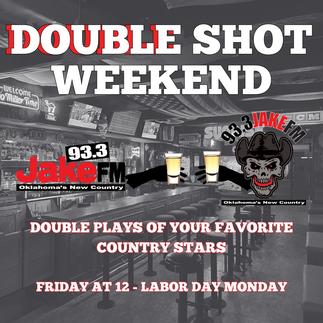 Pourin’ doubles or playin’ doubles, both hit just right. Starting at noon we’re spinnin’ double shots from your favorite country stars. Kick back and enjoy it with me! - Jake