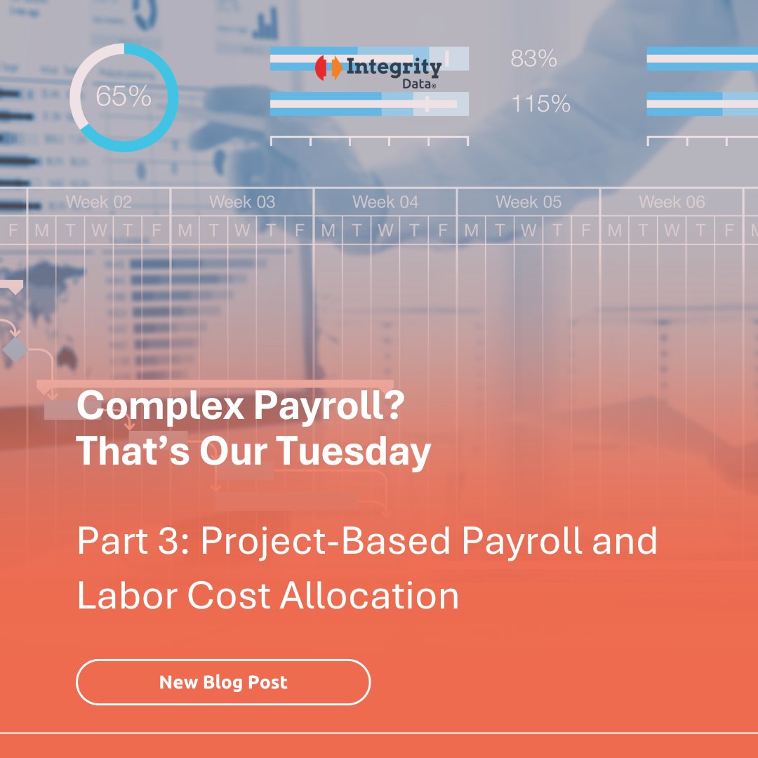 IntegrityData's tweet image. Project-based payroll? We call that Tuesday. Learn how to track labor costs manually—and how Integrity Data HRP makes it seamless. 👉 integrity-data.com/blog/complex-p…