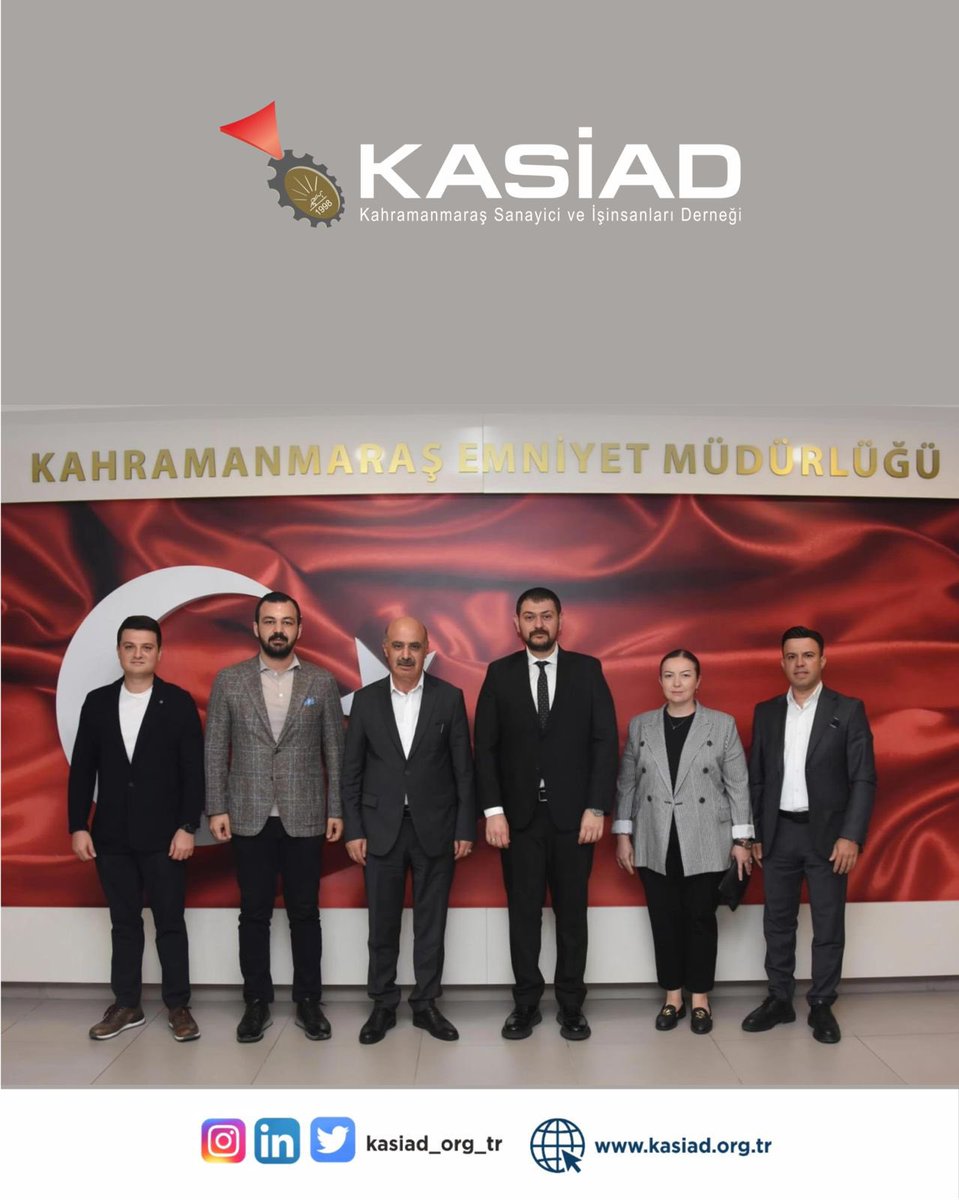 Başkanımız İsmail Dinçer liderliğinde; Başkan Yardımcımız İsmail Kurtul ile Yönetim Kurulu Üyelerimiz Merve Çelebi, Oğuzhan Gümüşer ve Hacı Mustafa Sağ’dan oluşan heyetimiz, İl Emniyet Müdürümüz Nurettin Gökduman’ı ziyaret etti.