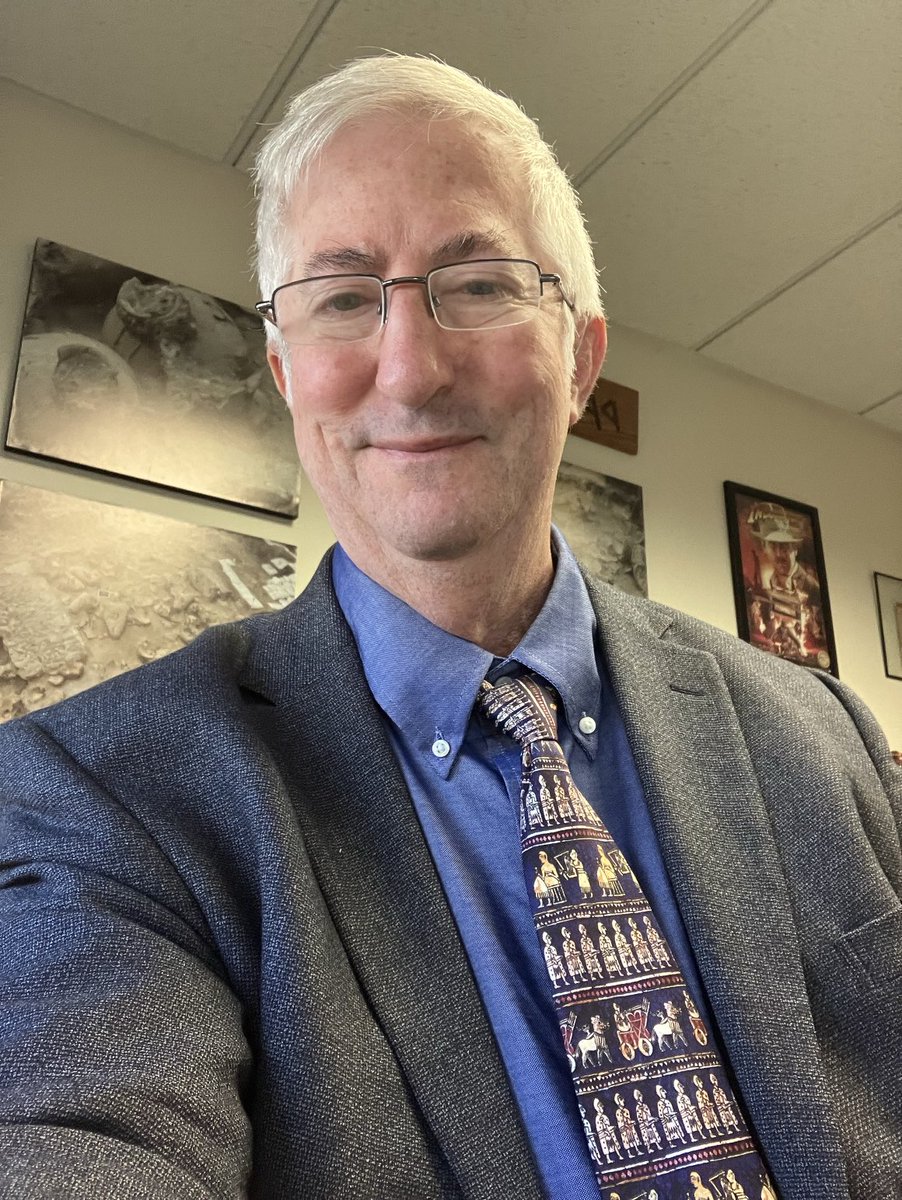 Touching on Ur, Max Mallowan, and Agatha Christie today in the Intro class so I broke out the Standard of Ur tie for today.